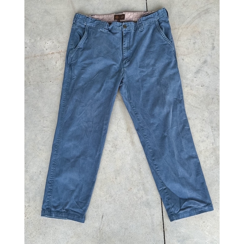 Territory Ahead Mens Faded Blue Cotton Twill Chino Straight Leg Pants 40x30